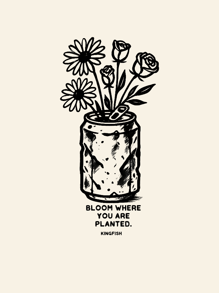 Christian Streetwear "Bloom Where You Are Planted" Unisex-Dyed-T-Shirt