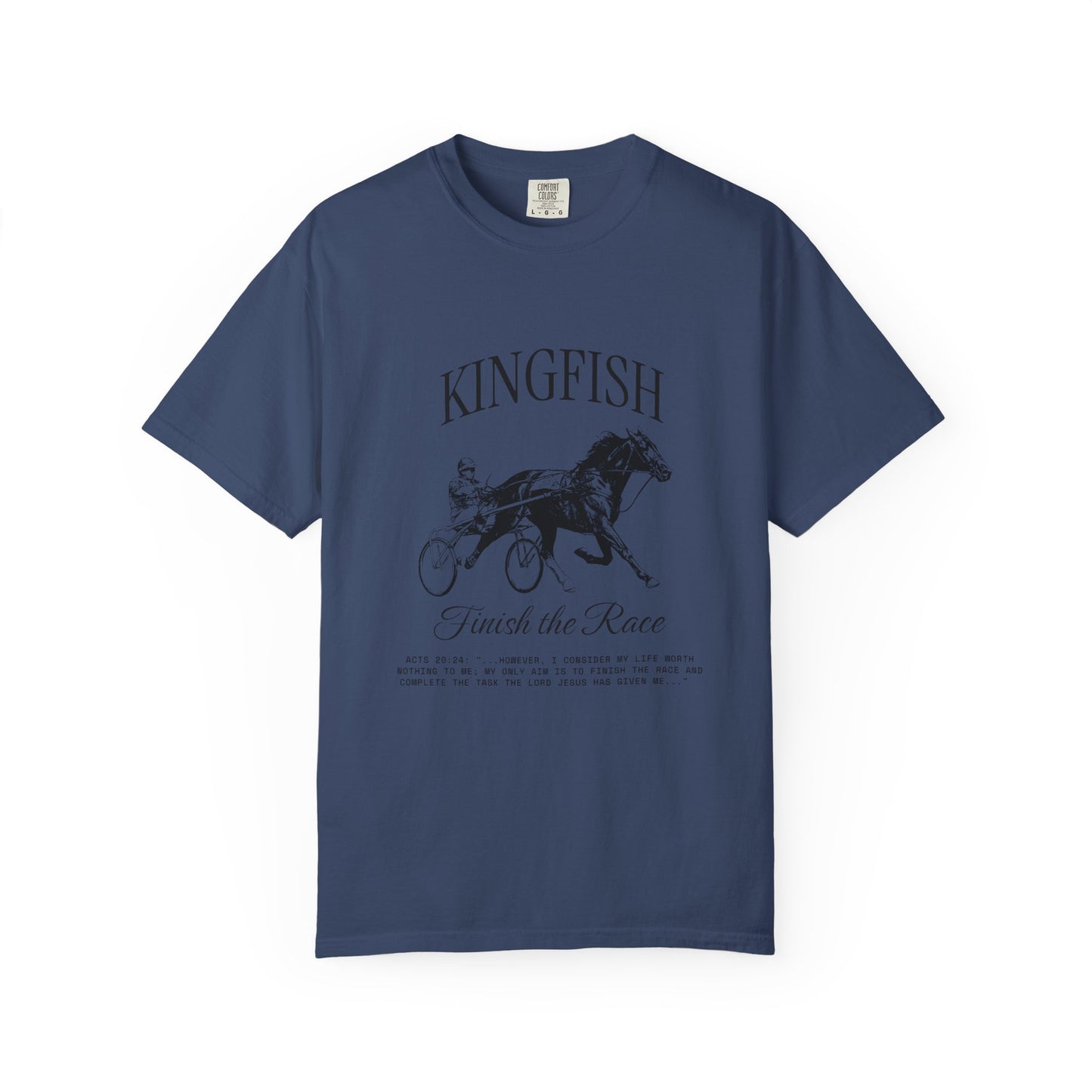 Kingfish 'Finish the Race' Horse Racing Graphic T‑Shirt - Unisex