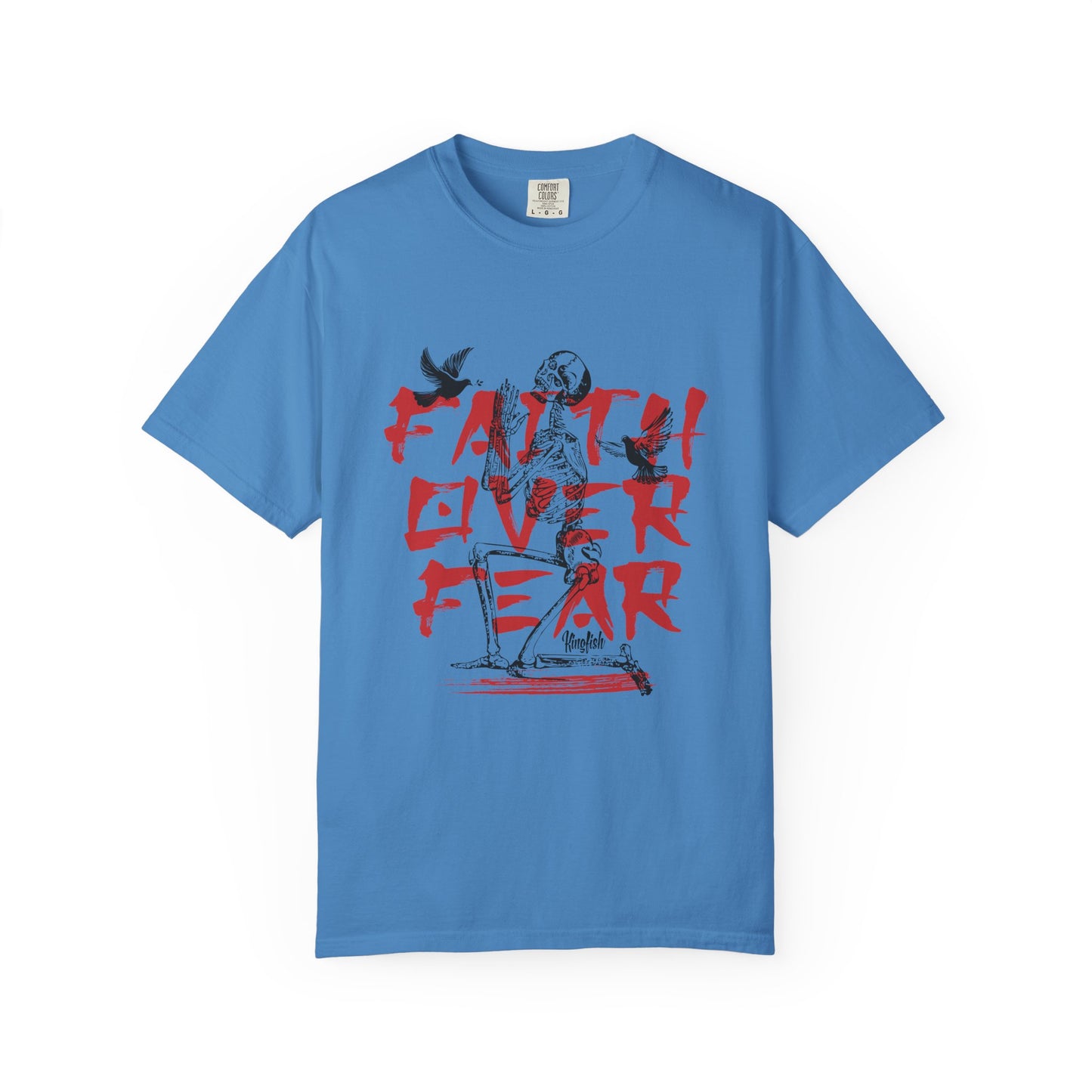 Christian Streetwear "Faith Over Fear" -  Unisex Garment-Dyed T-shirt