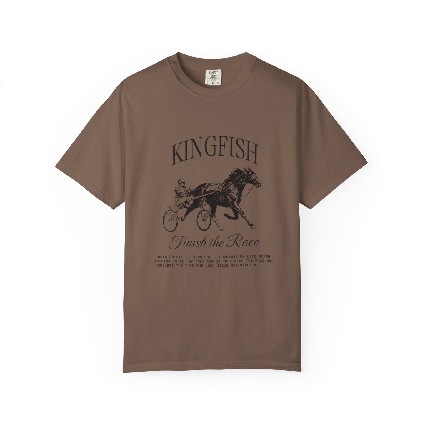 Kingfish 'Finish the Race' Horse Racing Graphic T‑Shirt - Unisex