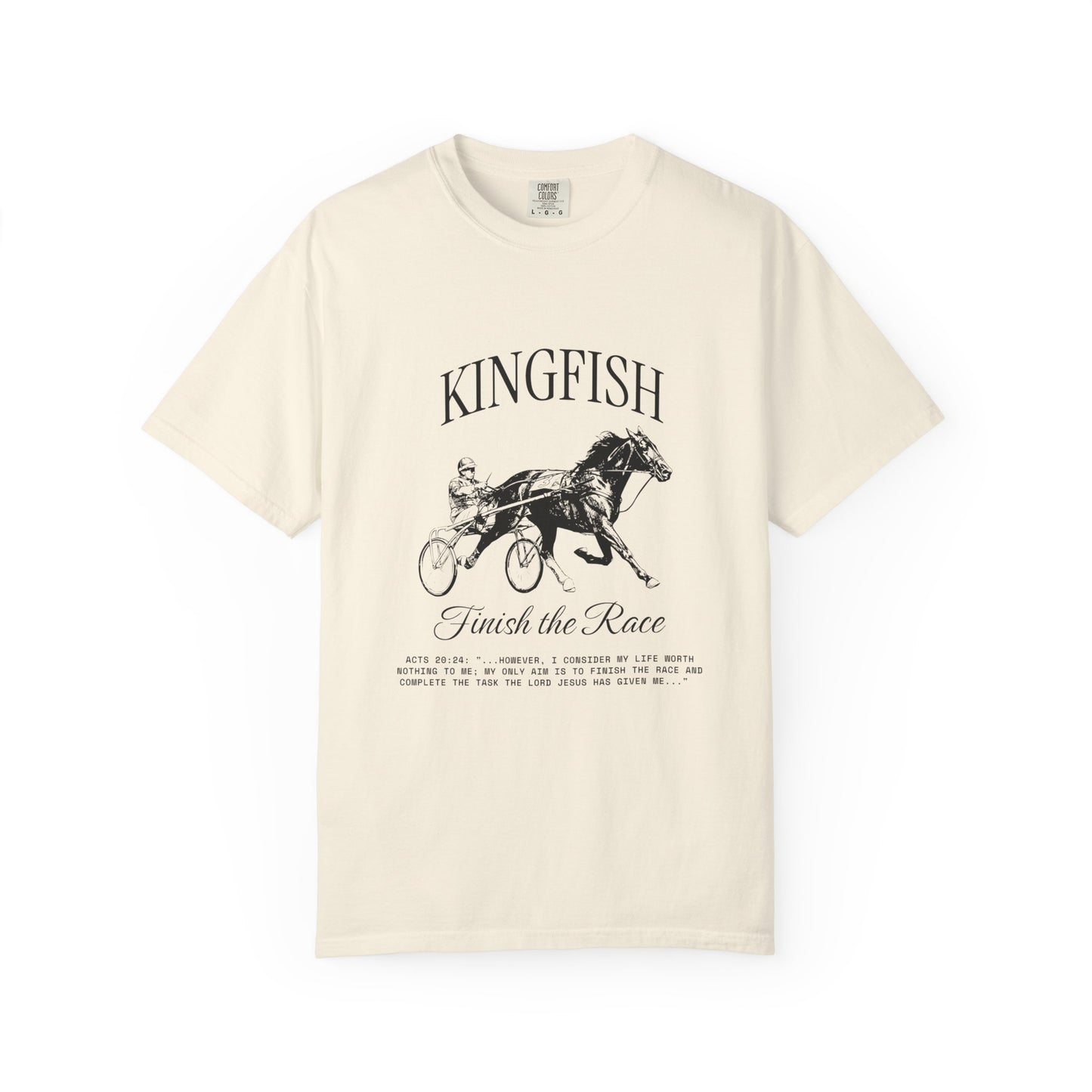 Kingfish 'Finish the Race' Horse Racing Graphic T‑Shirt - Unisex