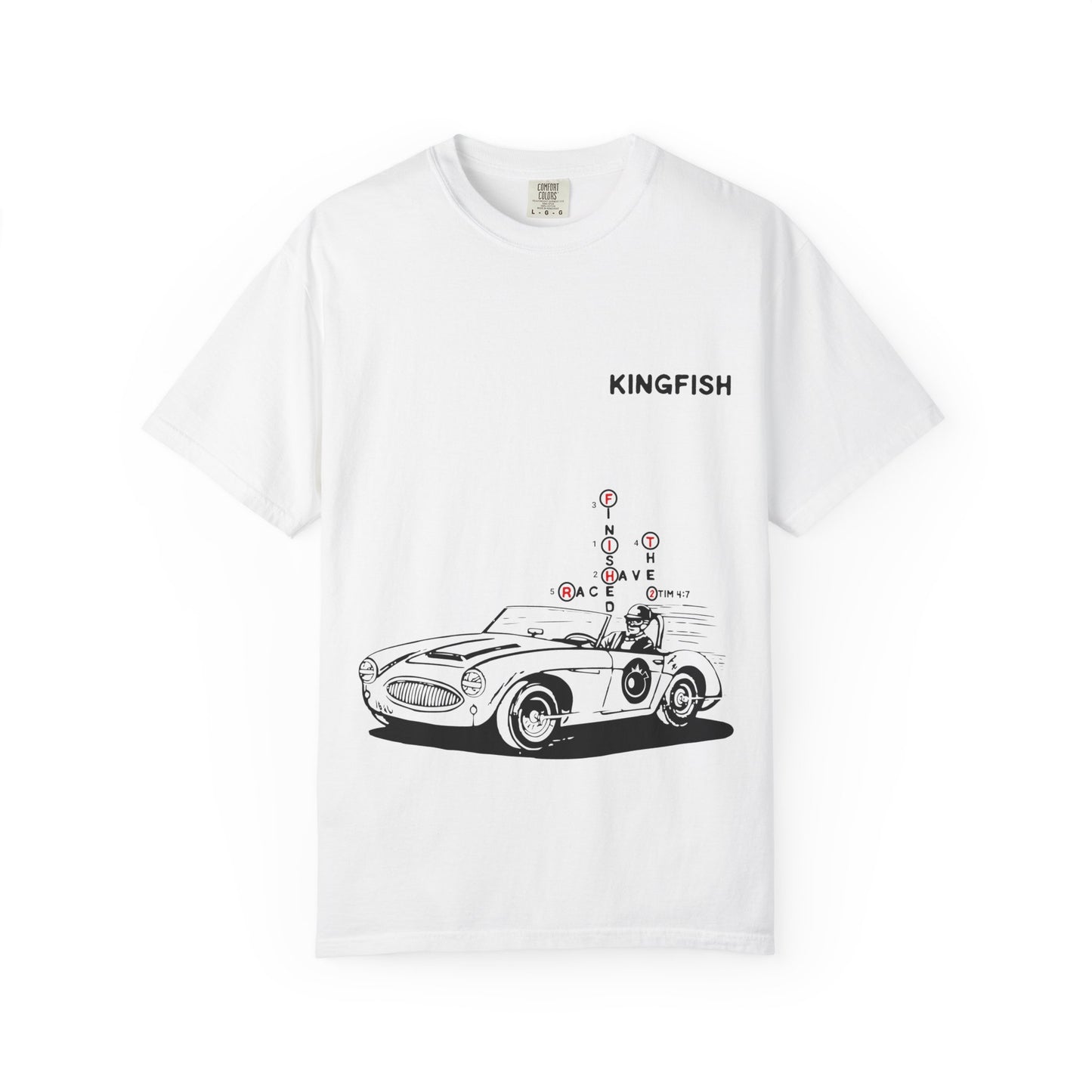 Christian Streetwear Unisex T-Shirt - I Have Finished The Race (crossword puzzle bible verse read by number)
