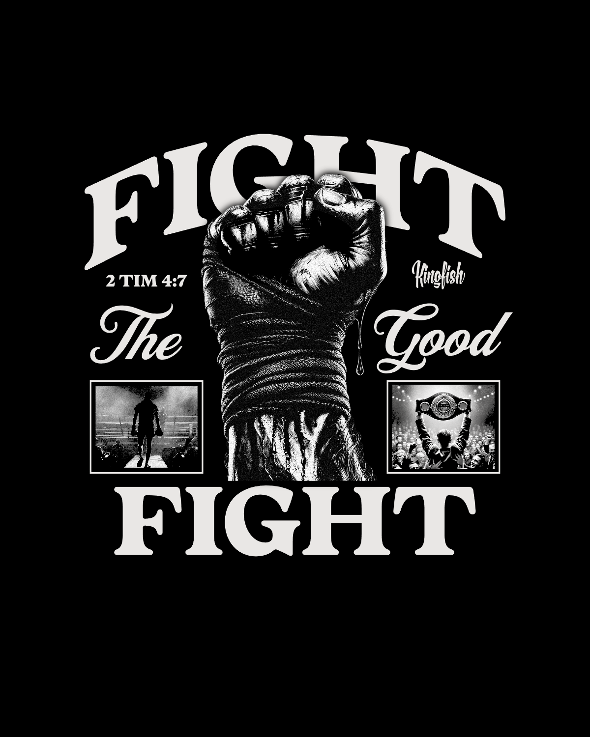 Christian Streetwear The Good Fight Unisex Garment-Dyed T-shirt