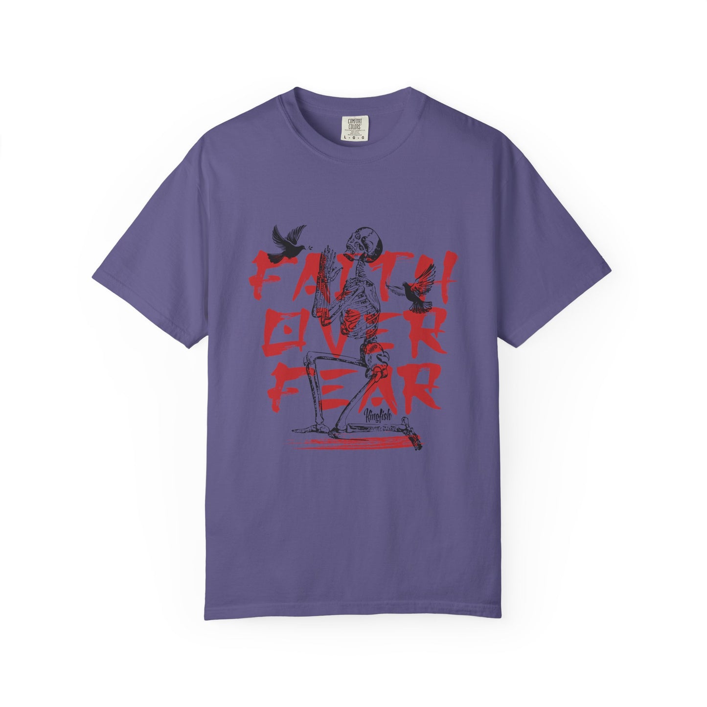 Christian Streetwear "Faith Over Fear" -  Unisex Garment-Dyed T-shirt