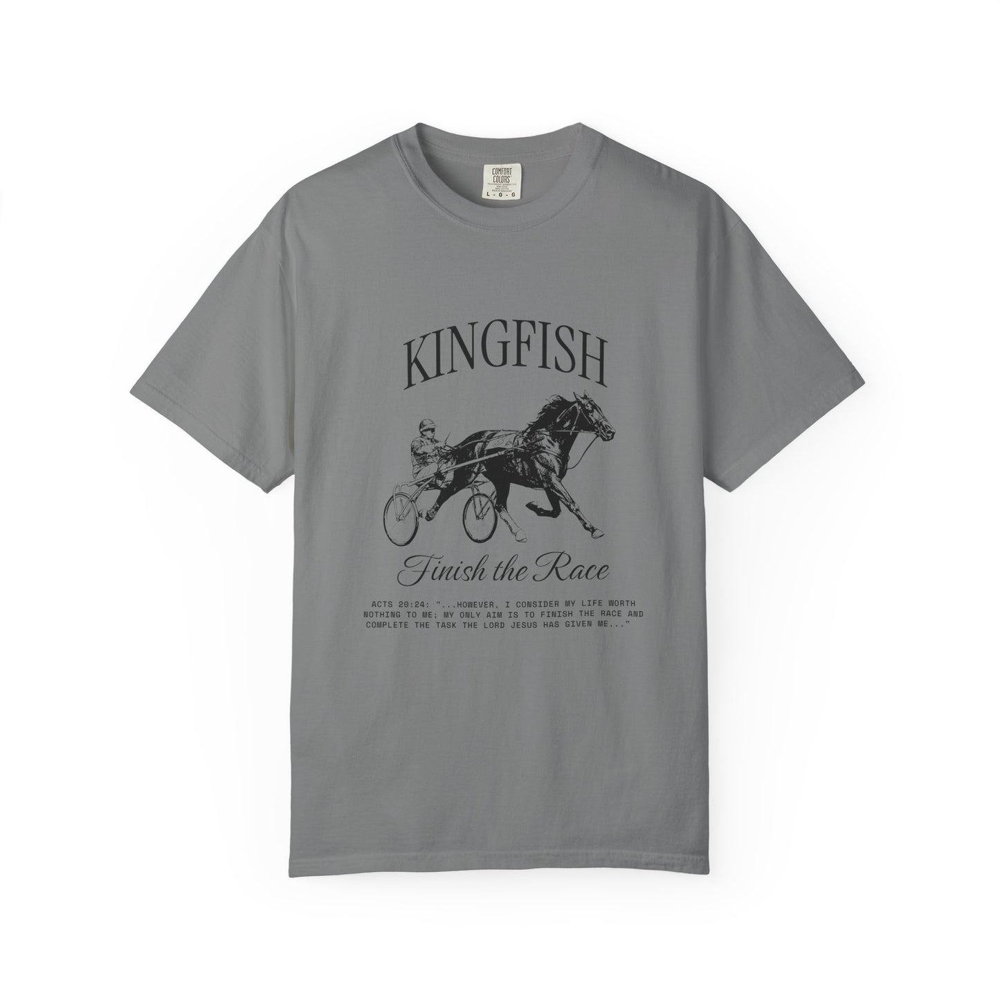Kingfish 'Finish the Race' Horse Racing Graphic T‑Shirt - Unisex