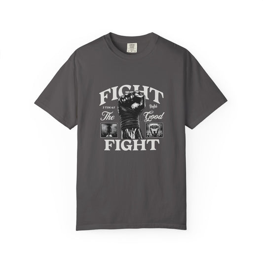 Christian Streetwear The Good Fight Unisex Garment-Dyed T-shirt