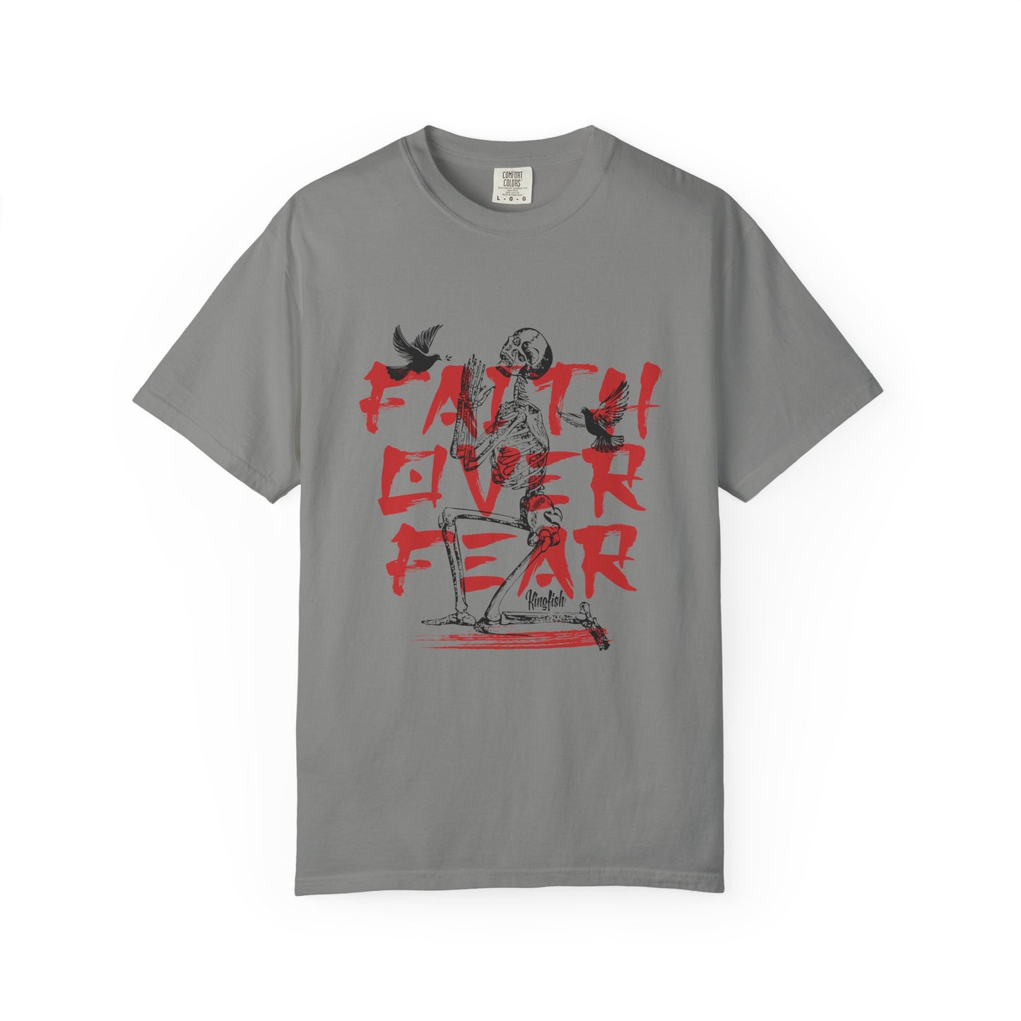 Christian Streetwear "Faith Over Fear" -  Unisex Garment-Dyed T-shirt
