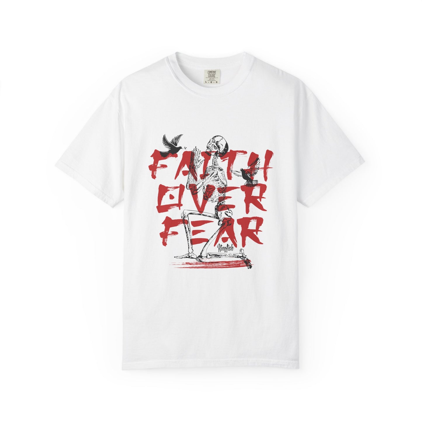 Christian Streetwear "Faith Over Fear" -  Unisex Garment-Dyed T-shirt