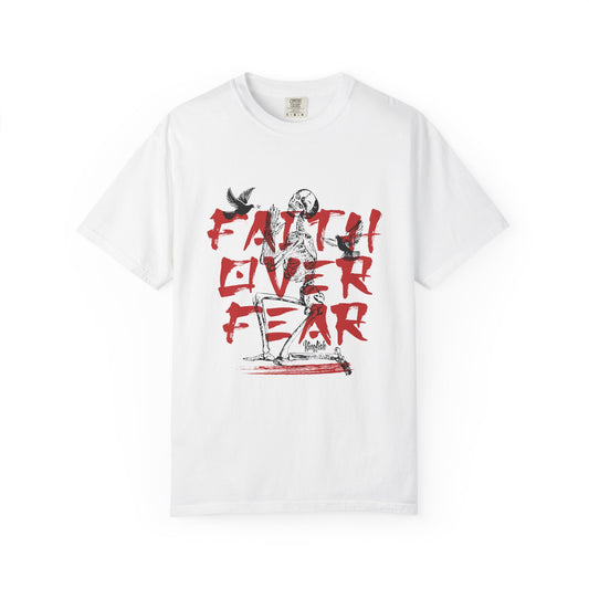 Christian Streetwear "Faith Over Fear" -  Unisex Garment-Dyed T-shirt