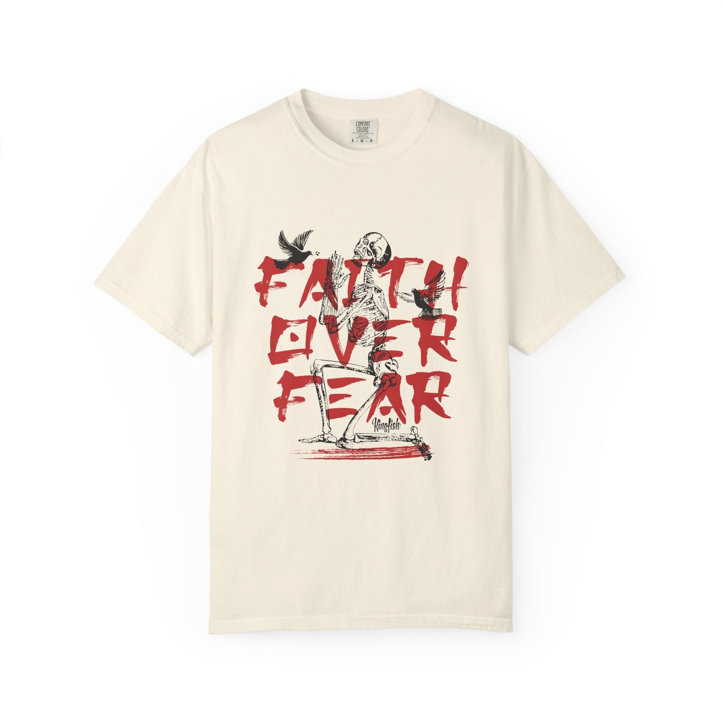 Christian Streetwear "Faith Over Fear" -  Unisex Garment-Dyed T-shirt