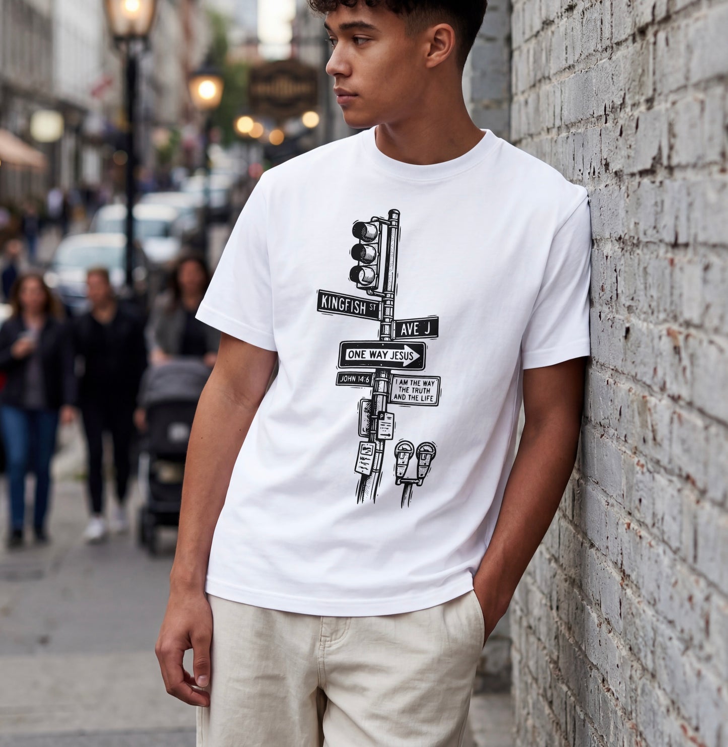 Kingfish Traffic Light Design Unisex - Jesus is the way!