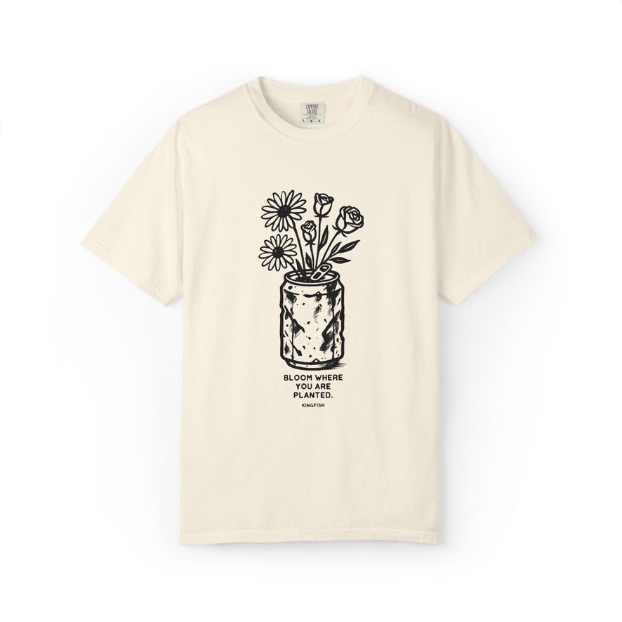 Christian Streetwear "Bloom Where You Are Planted" Unisex-Dyed-T-Shirt