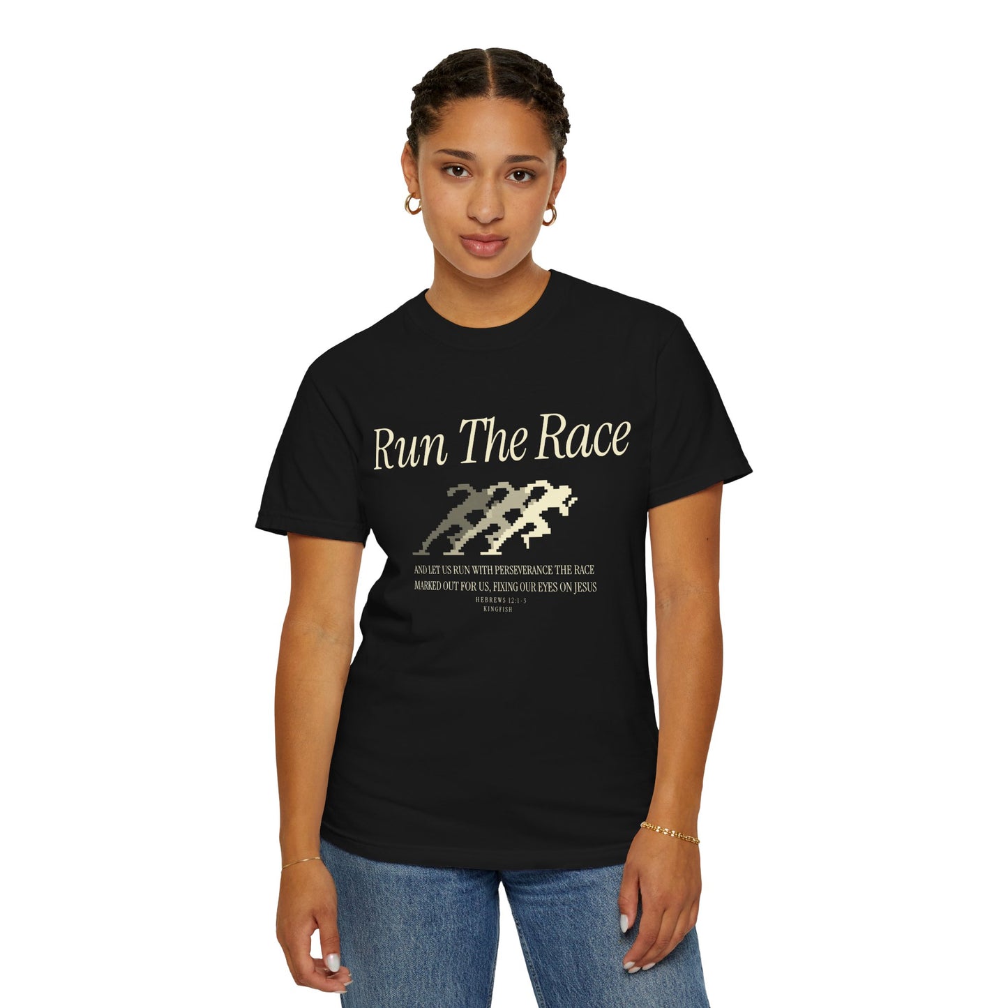 Christian Streetwear "Run the Race" Unisex-Dyed T-Shirt